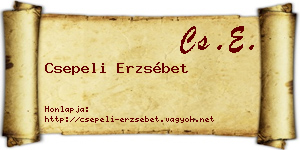Csepeli Erzsébet névjegykártya